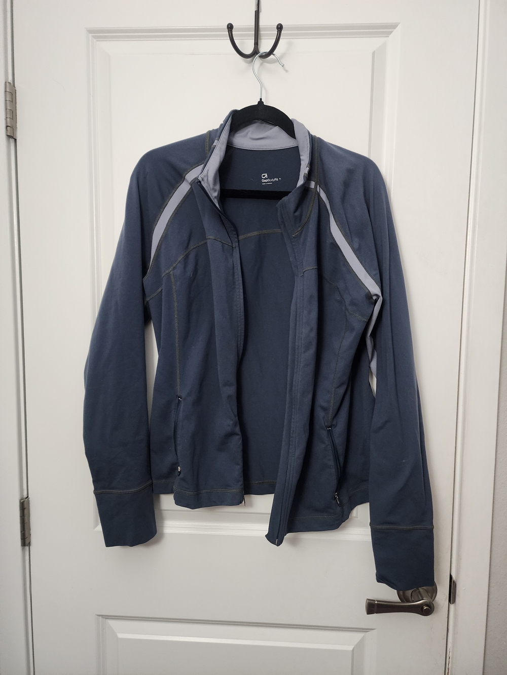 5/$30 GAP Slate Blue Lightweight Zip-Front Jacket